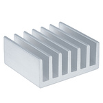 Extruded aluminum heat sink - 14x14x6mm silver - cooling heatsink