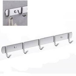 Wall hanger 5 hooks - stainless steel- strip with hooks
