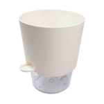 Nova Water Reservoir Pot - Self Watering 12.5cm White