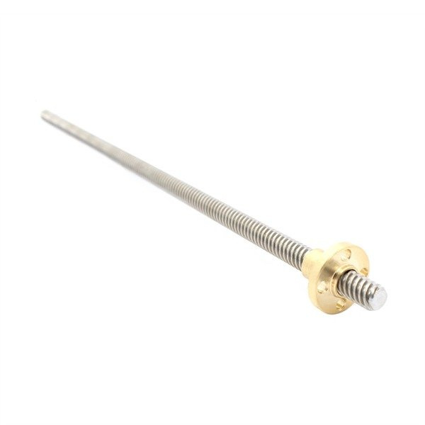 Śruba trapezowa 8mm - 300mm + nakrętka z brązu