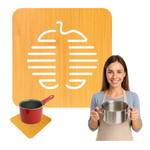 Bamboo Protective Table Pad Under Pot 14cm