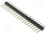 Pin strip 2.54mm - 20 pins - 10 pcs - goldpin for electronic circuits