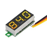 Voltmeter 0-100V - 0.28' with leads - LED yellow