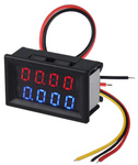 Voltmeter and ammeter 0-100V 10A with shunt - 0.28'' - 4 digits