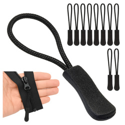 Zipper Puller Pendant Black 10 pcs