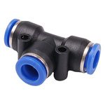 Plug connector tee T PE-8mm - Pneumatic quick coupling for water