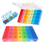 Medicine Box Container Cassette Organizer 7 Days Seasons Weekly