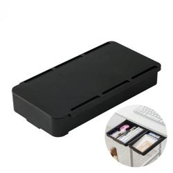 Szufladka pod biurko - czarna - 94x195x30mm - samoprzylepny organizer na długopisy i drobiazgi