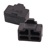 Silicone RJ45 network port cap - black - network port cap