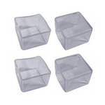 Protective caps for furniture legs 25x25mm - 4 pcs - Silicone cover for legs