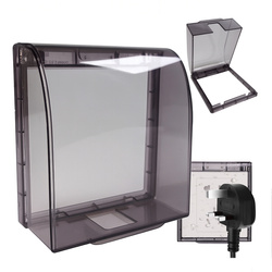 Osłona wodoodporna na gniazdo - czarna - Pokrywa z klapką do wtyczki