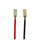 Cables for 18650 battery - 1 black + 1 red - set