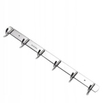 Wall hanger 6 hooks - stainless steel- strip with hooks