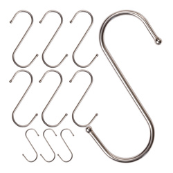 Metalowy Haczyk typu S 90mm - Solidny Wieszak Hak do Domu i Warsztatu - Zestaw 10 sztuk