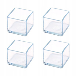 Nakładki ochronne na nogi meblowe 30x30mm - 4 szt - Osłona silikonowa na nóżki