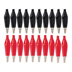 Insulated Measurement Crocodiles 35mm Black and Red 10 pairs Frogs