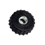 Knurled knob for M4 screw - black - threaded nut - knob