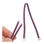 Micro JST socket with 200mm cable - two sockets - 4 PIN raster 1.25 - MCX - female (female)
