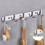 Wall hanger 3 hooks - stainless steel - bar with hooks