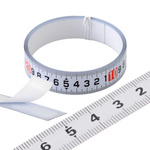 Self-adhesive metal tape - 1 meter - white - measuring tape - tape measure