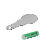 Welding sheet for 1 cell - straight shape - for soldering and welding 18650 cells