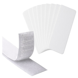Self-adhesive Velcro for fixing - 100x30mm - white - 10pcs - adhesive tape