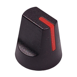 Potentiometer knob - SP-213 axle 6mm - high. 17mm - knob Red 1 pc