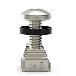 Basket screw - M6x16 - nickel plated - rack mounting screw - set of 10 pieces