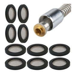 Rubber Gasket With Flat Filter 19mm 1/2 Inch For Washing Machine Shower Hose 10 pcs