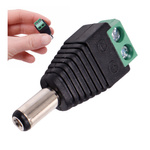 DC 2.1/5.5mm connector with screw terminals