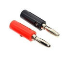 Banana plugs 4 mm - pair (black/red) - screw-on with housing