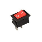 KCD1 bistable rocker switch - matte red - 21x15mm - ON/OFF switch 230V - 2PIN
