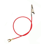 Connecting cable 20cm - fork connector-crocodile - for building simple electrical circuits