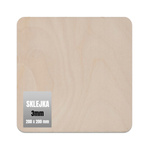 Rounded Plywood - 3mm 200x200mm - Design - For Engraving