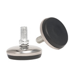 Stopka regulowana do mebli - M8 37x13mm - srebrny - noga meblowa z przegubem