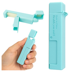 Assistant for contactless door opening - blue - portable elevator button