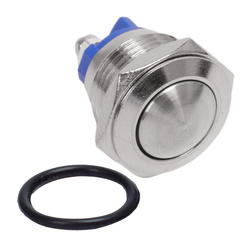 Przycisk wandalo-odporny PBW-16BKS - monostabilny - 2A 250V - klawisz płaski