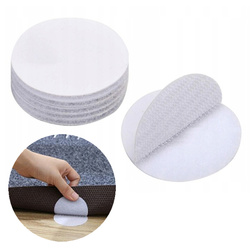 Self-adhesive Velcro for fixing - 50mm circle - white - 5pcs - adhesive tape