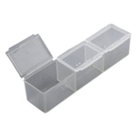 Organizer 3 compartments - 110x25mmx25mm - lockable trinket container