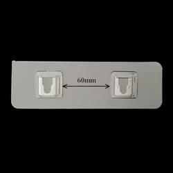 Universal Hanger - 6x18cm - double U clamp 60mm - self-adhesive holder