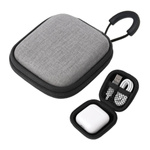 Headphone Case Case 85x85x35mm Gray Box with Mesh