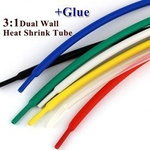 Heat shrinkable tubing 3:1 with adhesive Ø6.4mm 1mb - red - waterproof