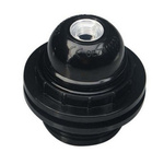 E27 socket with adjustable flange - black - Plastic socket