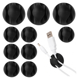 Cable organizer - 28x15mm - 10pcs - adhesive clip - double cable holder