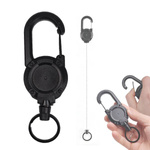 Key Rope Retractor with Carabiner - Retractor Key Ring Lanyard