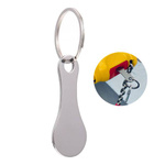 Shopping cart token - metal key ring - mini coin