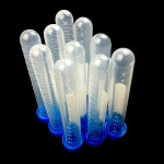 Plastic measuring tube - 10ml - 16.5x105mm - with stopper
