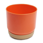 URBAN Orange Flowerpot - 9cm - Plastic Cover with Base