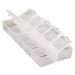 Organizer with 10 compartment lids 133x62x21mm - trinket containers