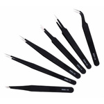 Set of 6 pcs. eSD tweezers - for electronic and modeling work